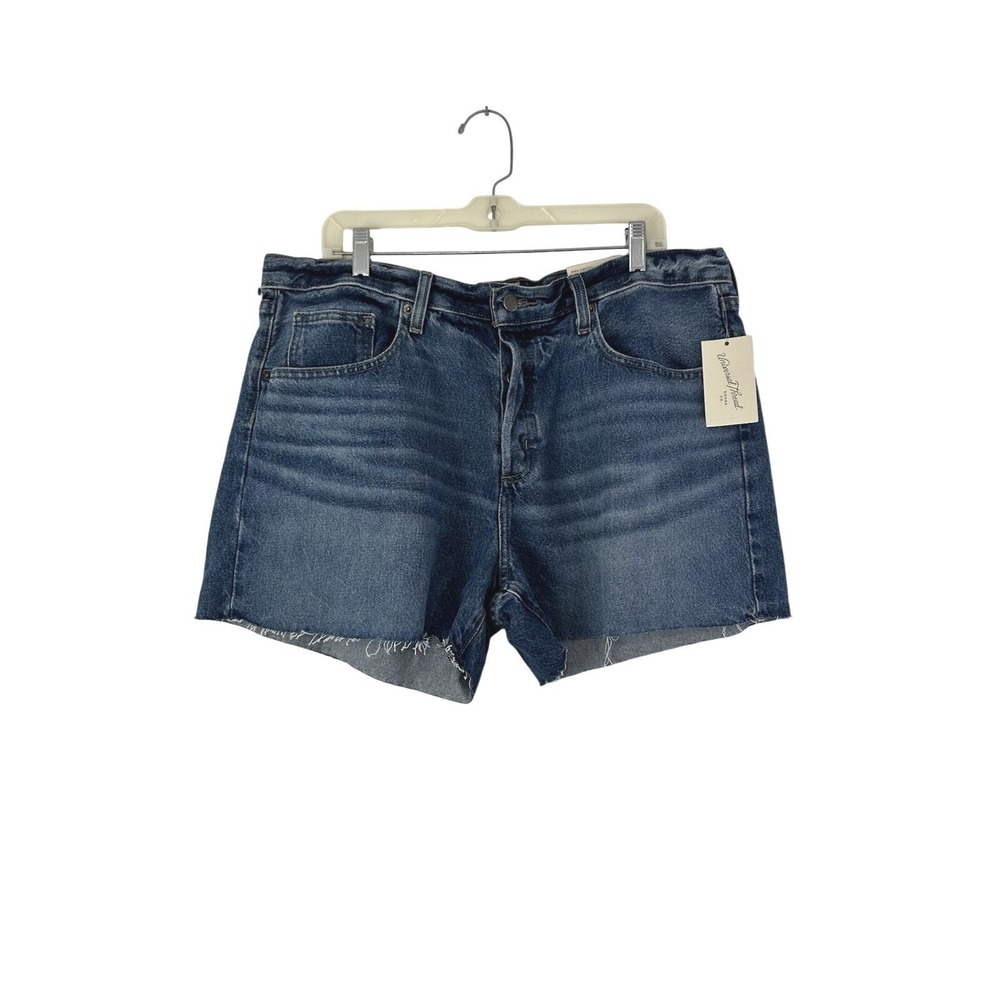 Universal Thread Mid-Rise 90's Baggy Jean Shorts Womens‎ 14 Button Fly Blue Mid
